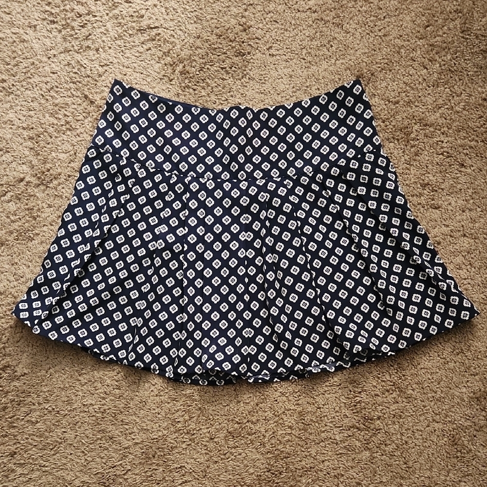 Forever 21 Navy and White Mini Skirt